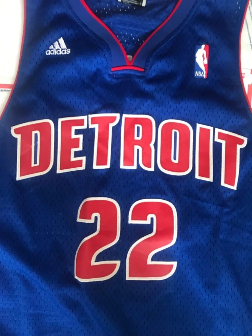 Men’s Rare Vintage Tayshaun Prince Adidas Detroit Pistons Jersey Size Medium
